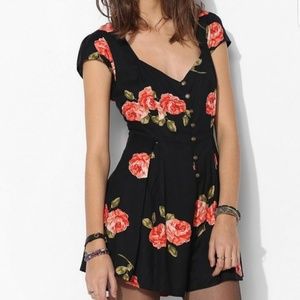 Kimchi Blue Floral Ashley Lace-Up Romper